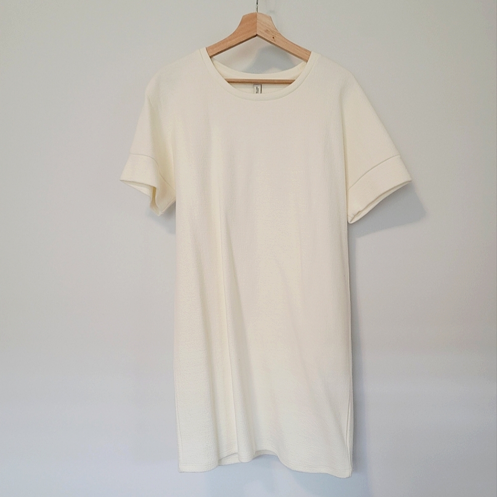 Frank & Oak Sweatshirt Material Cotton Loose Fit Off White Dress Size Medium